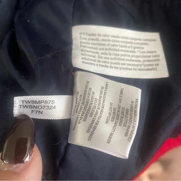 TOMMY HILFIGER Women 3-in-1 Weather System Coat Jacket Red/Blue SZ/MED - Picture 13 of 14